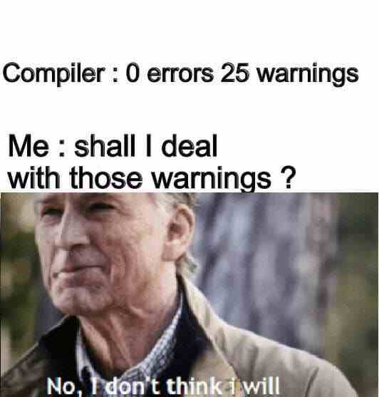 0 errors 25 warnings