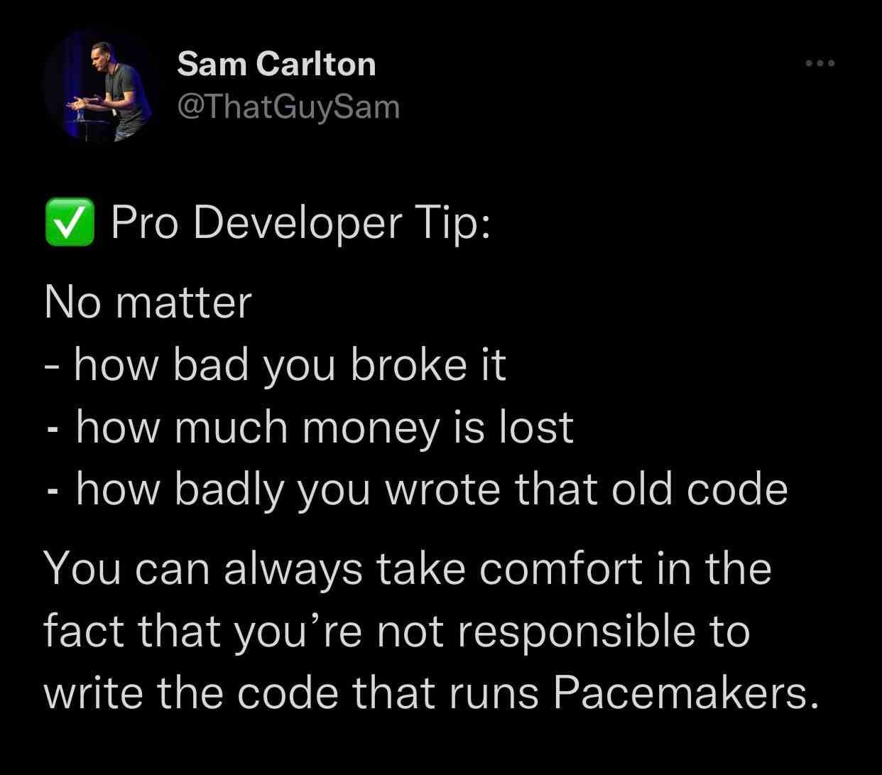 Always put your heart into you code