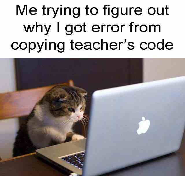 And actually why do I always get errors