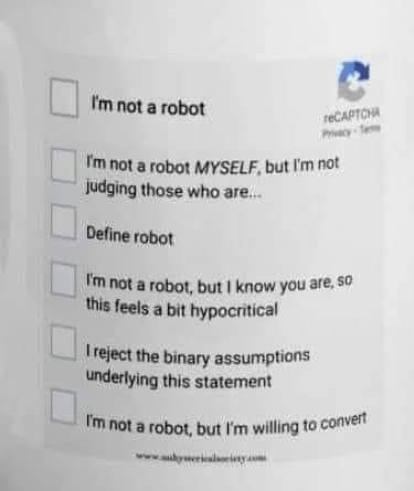 Are there robots out there you are willing to identify?