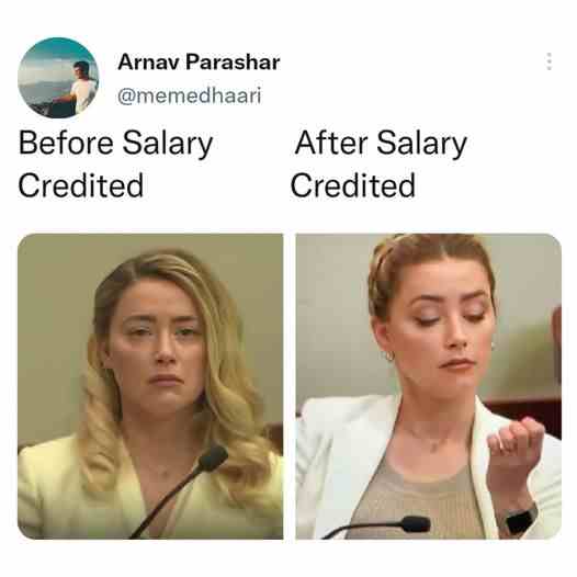 Before Salary Credited vs After Salary Credited