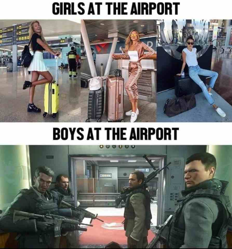The Boys at the airport girls at the airport