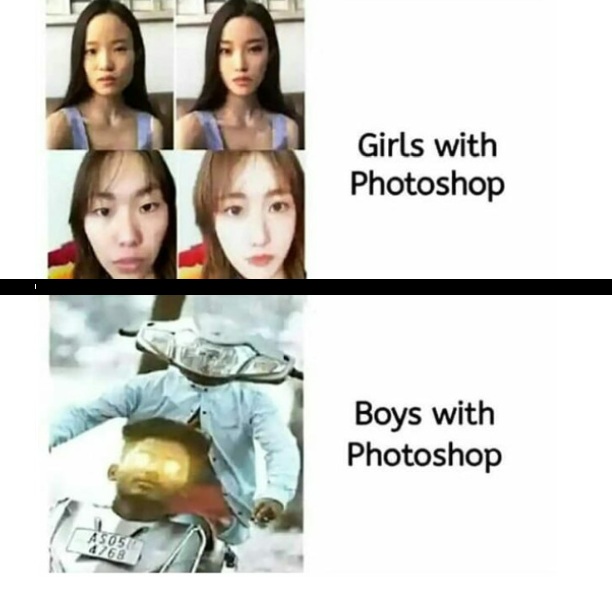 Boys with photoshop vs Girls with photoshop