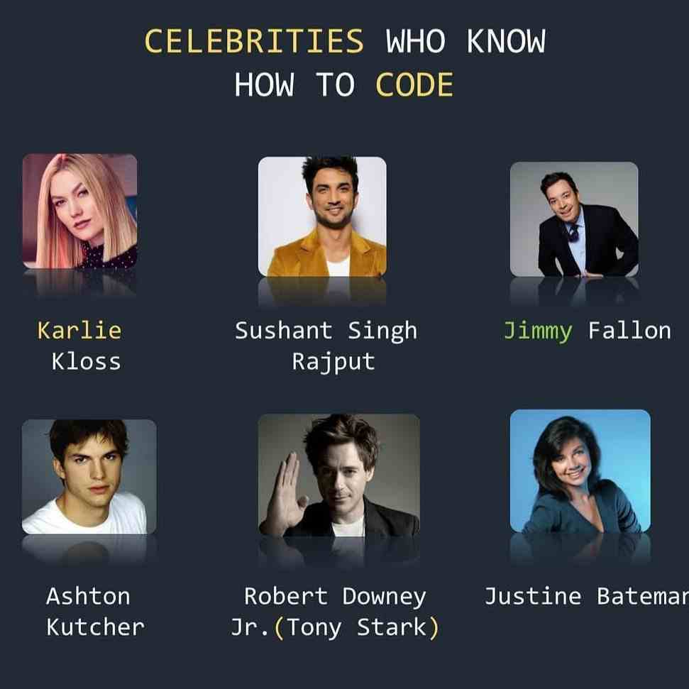 Celebrities who know how to Code