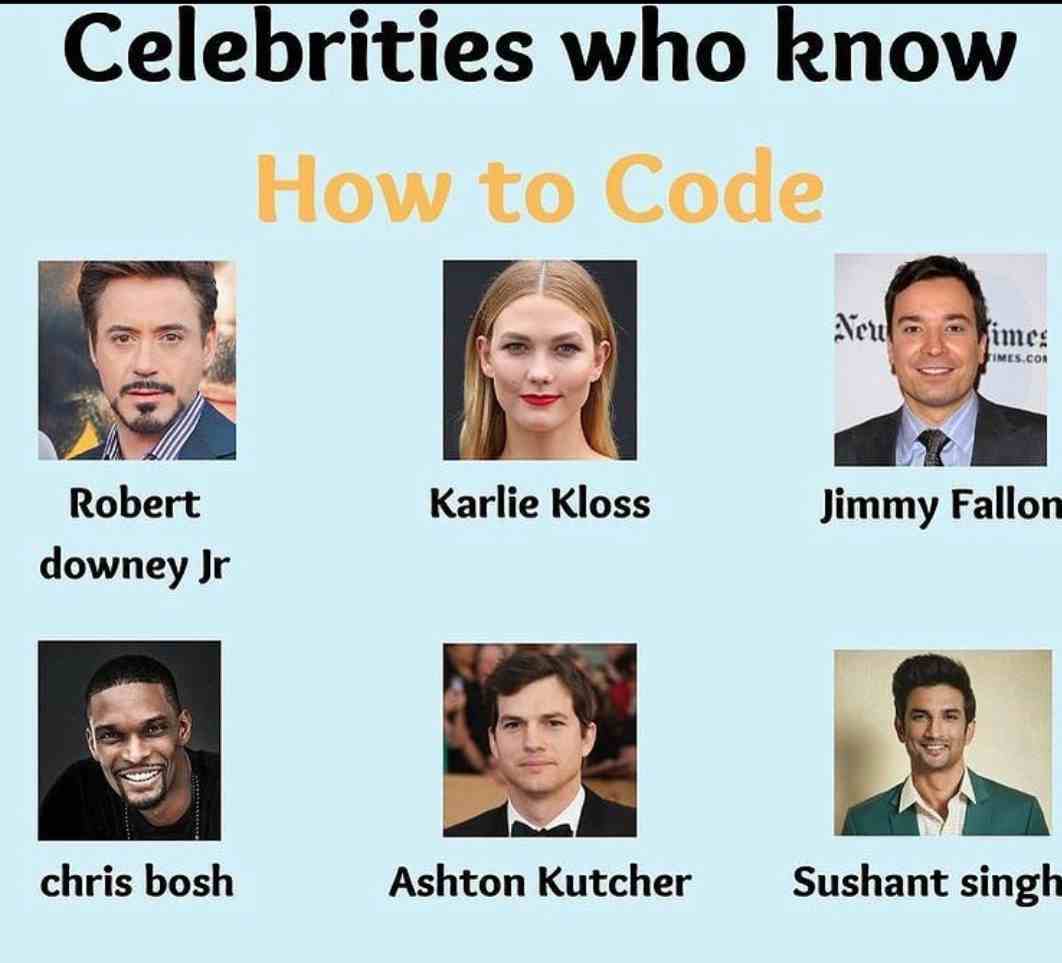 Celebrities who knows coding