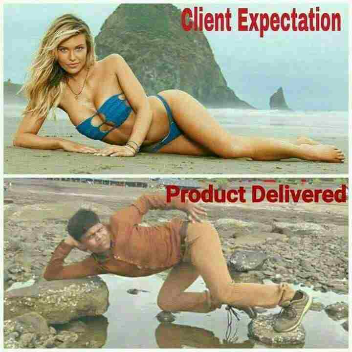 client expectation vs product delivered