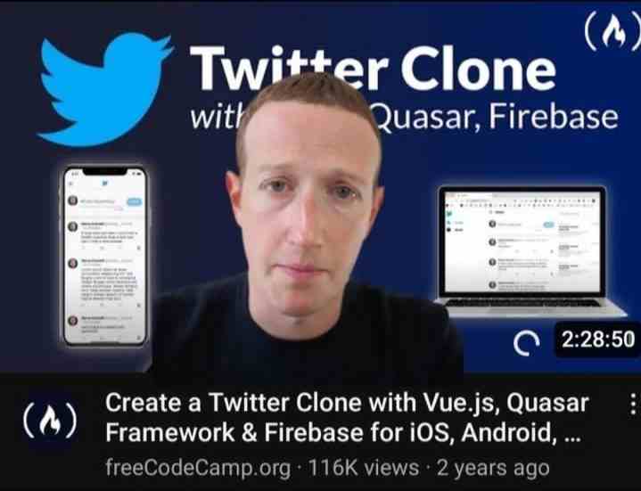 Create a Twitter Clone with Vue.js, Quasar Framework & Firebase for iOS,Android,...