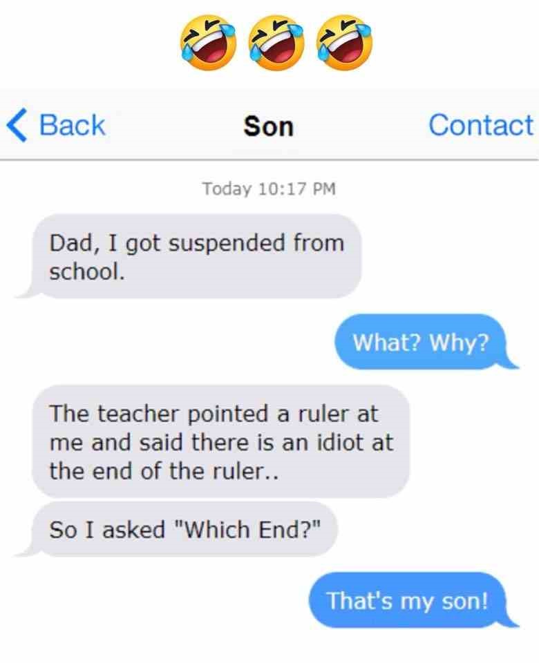 Dad, I got suspended from school