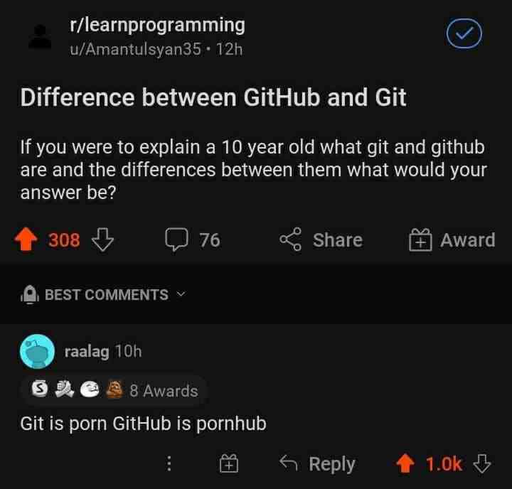 Difference between GitHub and Git