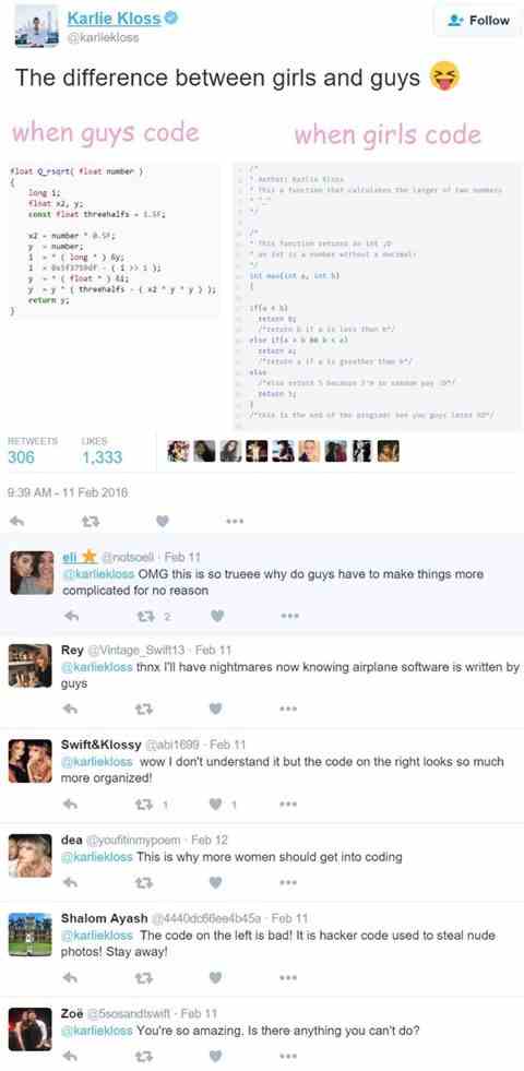 Difference between programmer Girls and programmer Guys