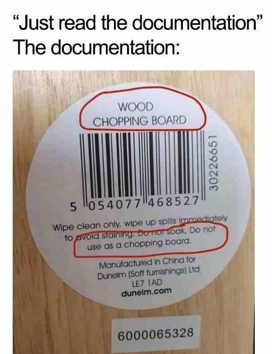 Documentation is important