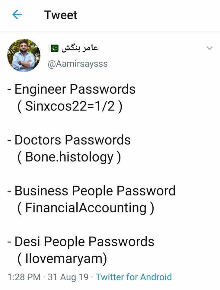 Engineer Passwords , Doctors Passwords , Business People Password , Desi People Passwords
