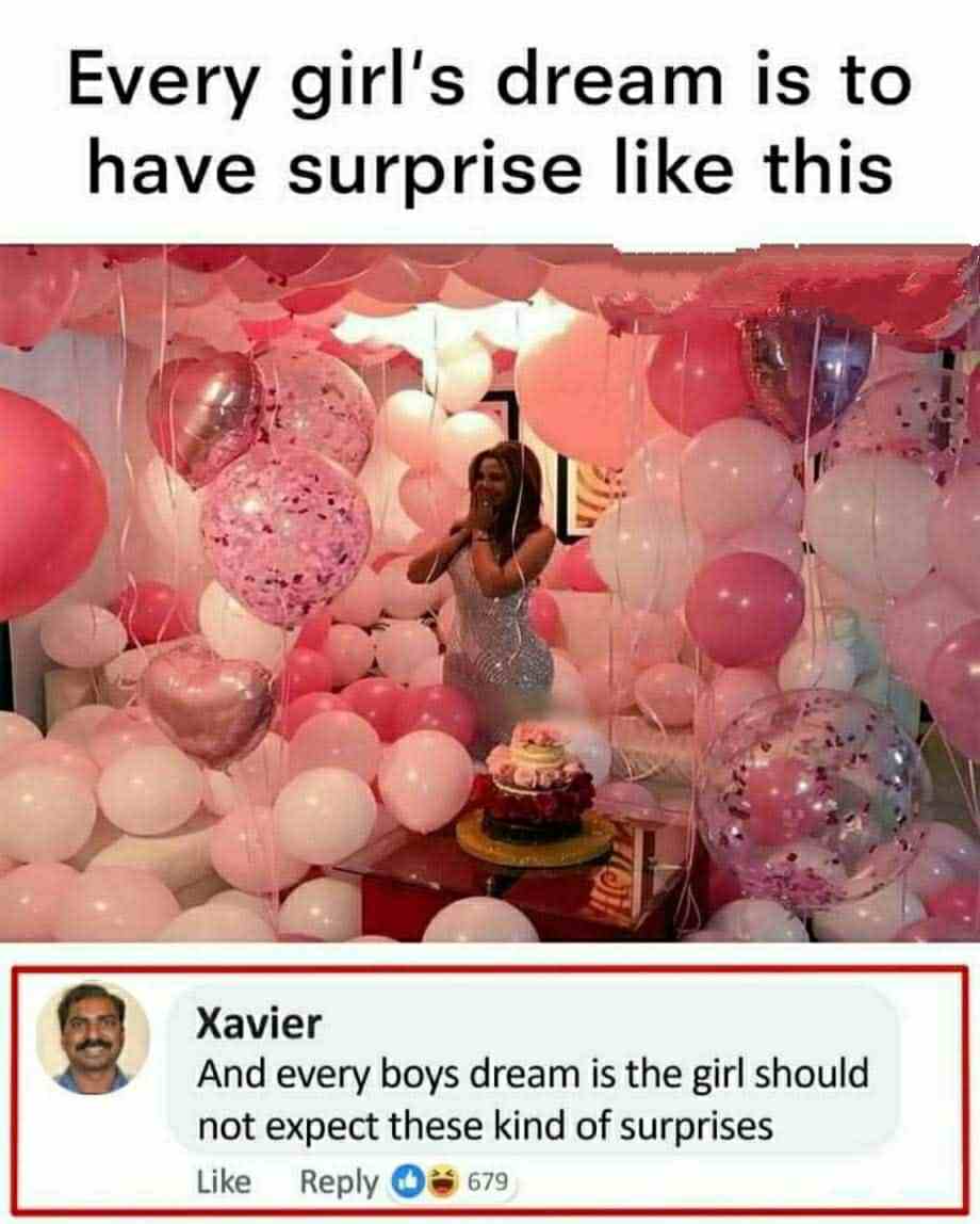 Every girl's dream is to have surprise like this