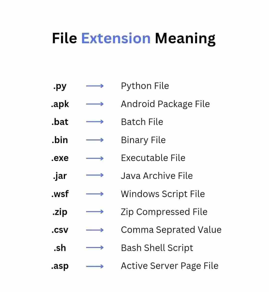 File Extension Meaning