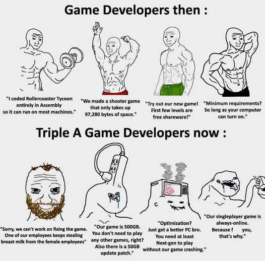 Game Developers than & Triple a game developers now