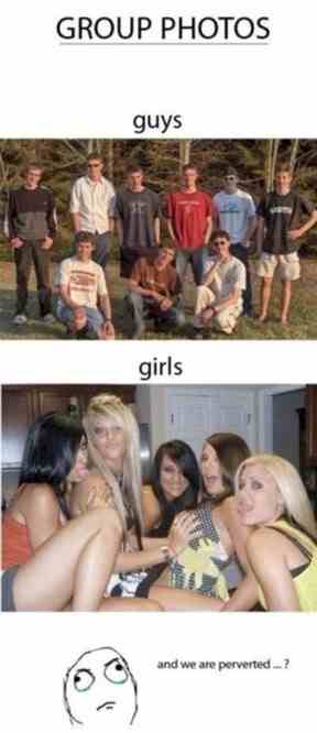 Group photos guys vs girls