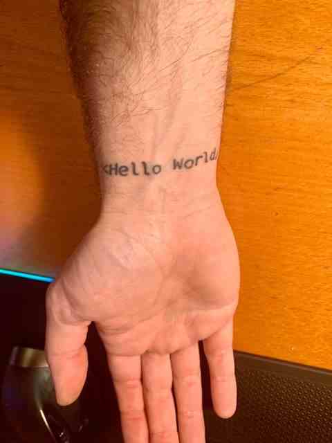 Hello World tattoos