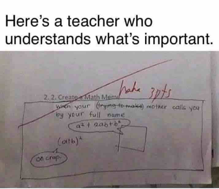 Here's a teacher who understands what's important