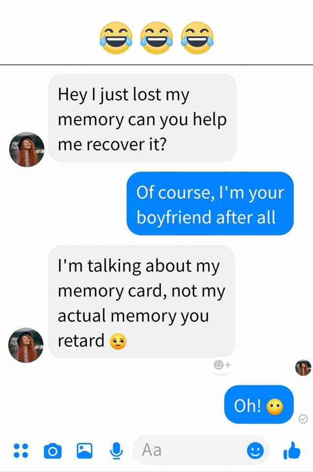 Hey i just lost my memory can you help me recover it?