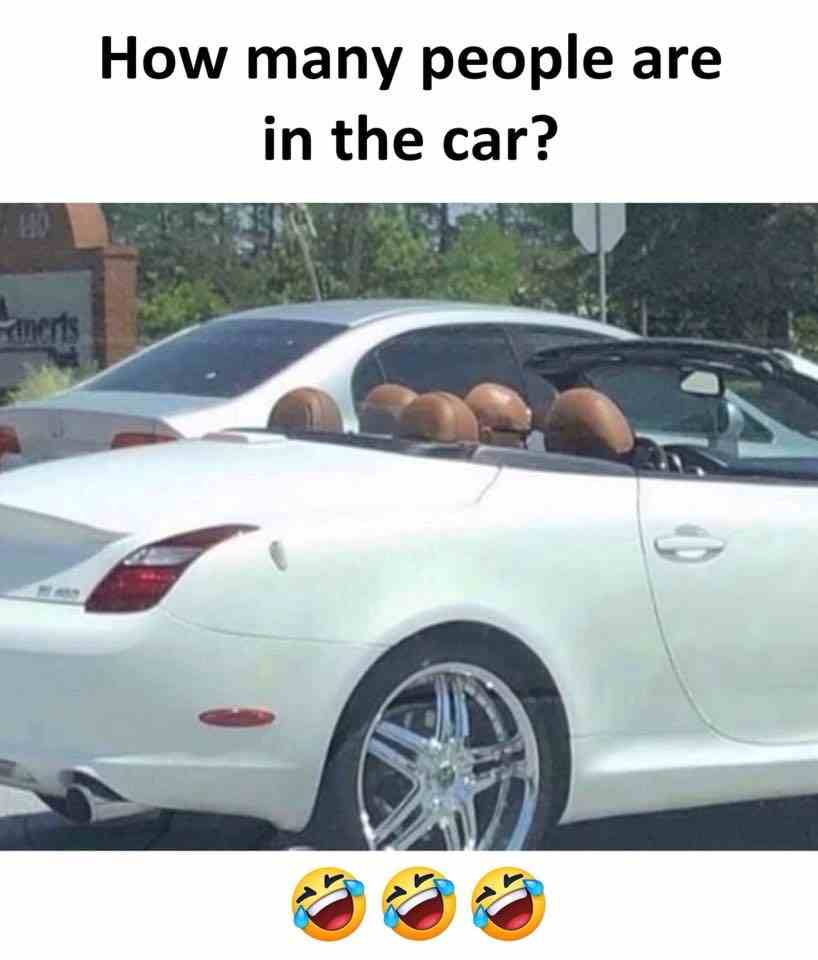 How many people are in the car?