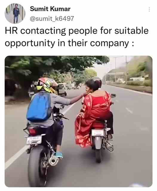HR contacting people for suitable opportunity in their company