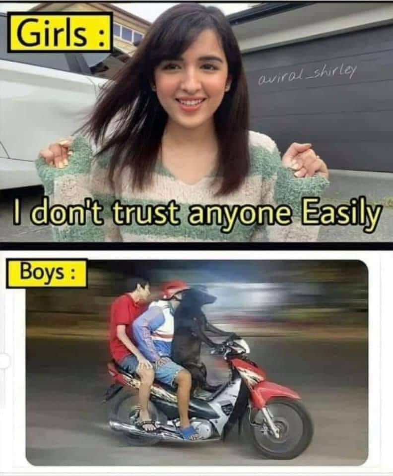I don't trust anyone easily