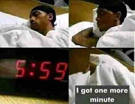 I got one more minute