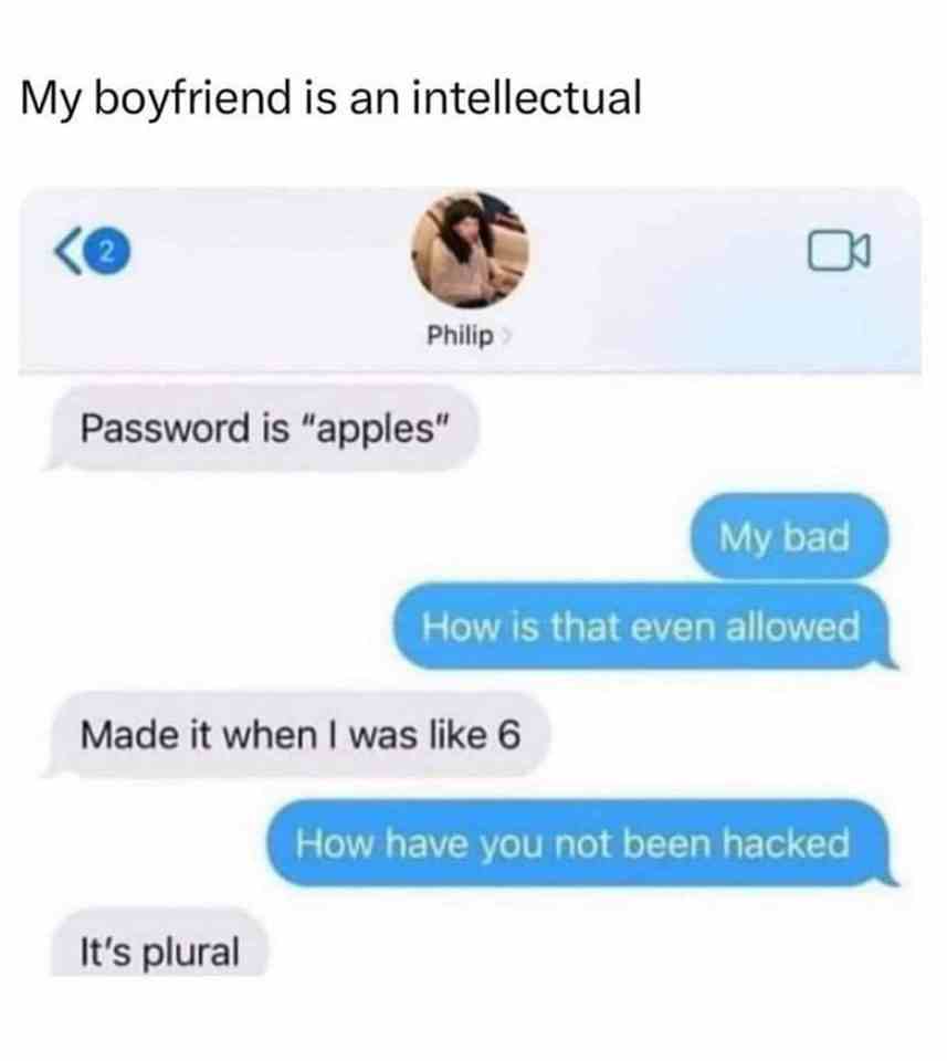 I mean apples is stronger than apple