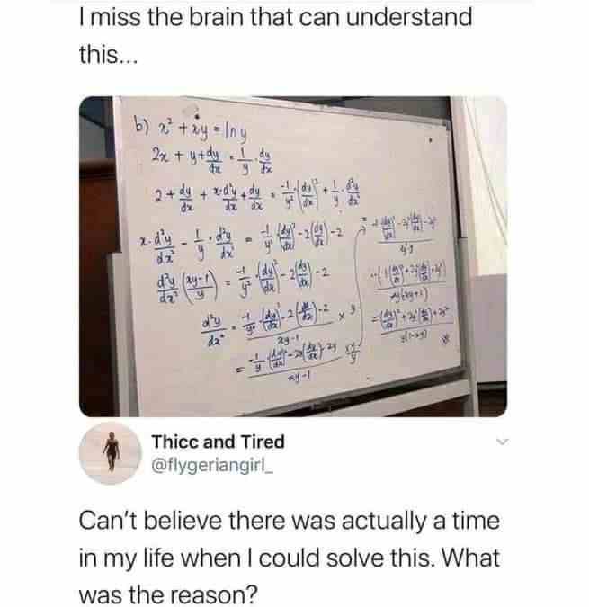 I miss the brain that can understand this...
