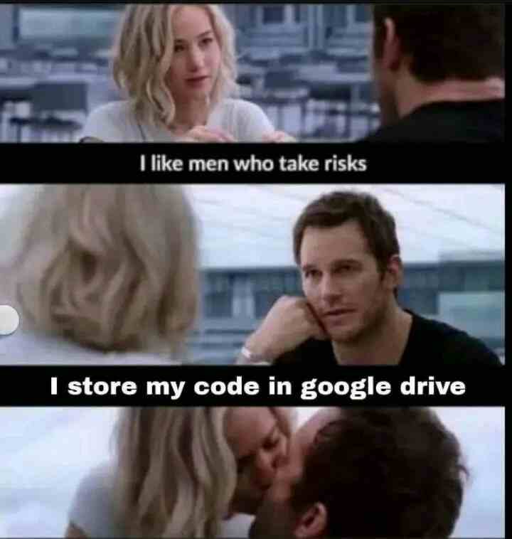 I store my code in google drive