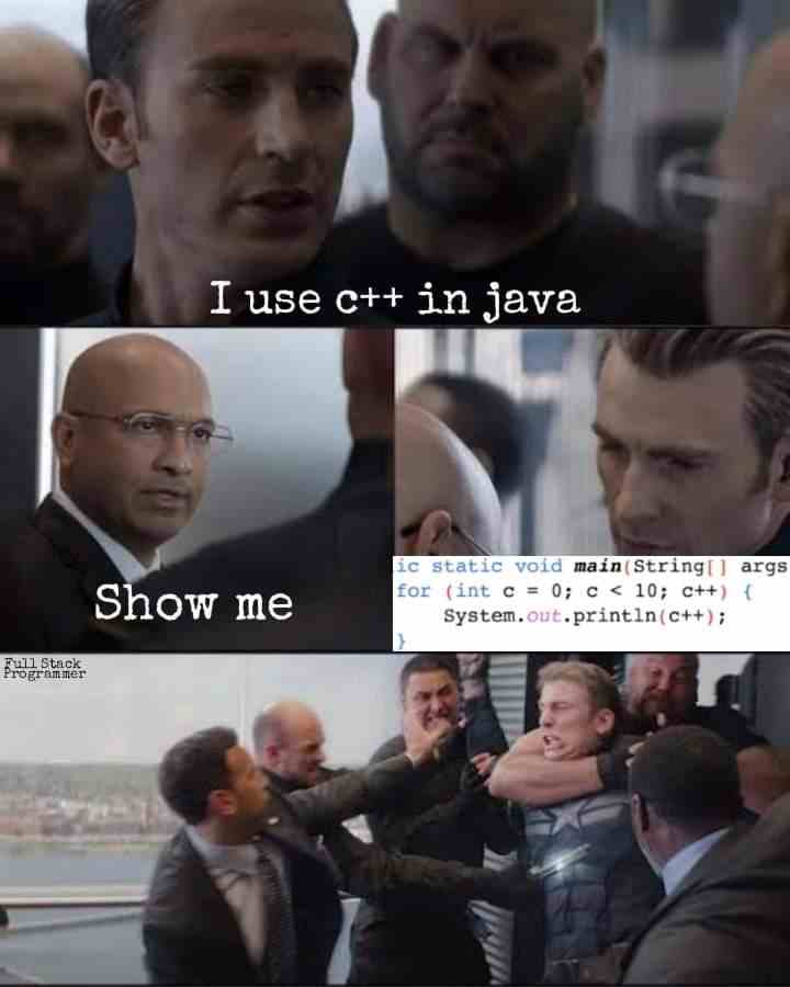 I use C++ in Java