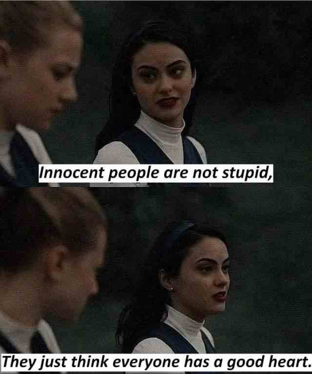 Innocent people are not stupid