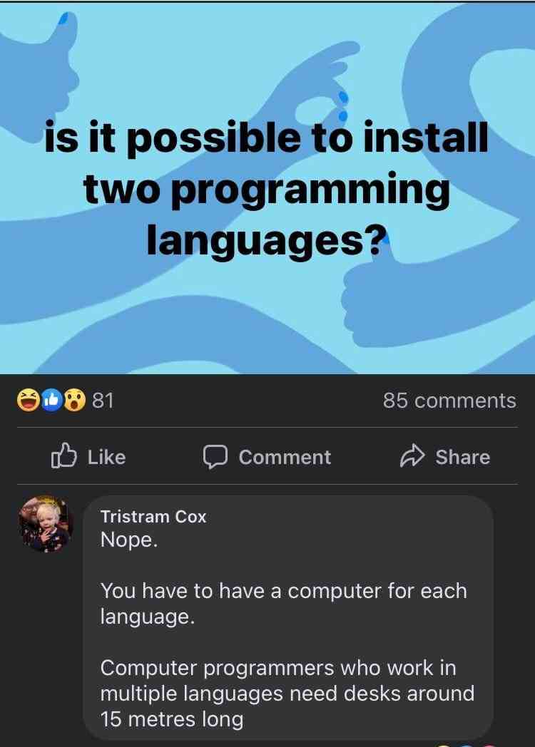 Is it possible to install two programming languages?