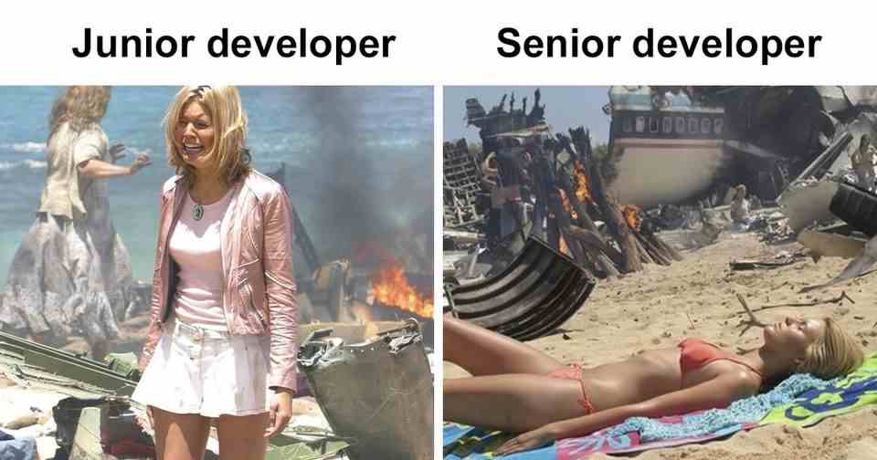 Junior developer & Senior developer