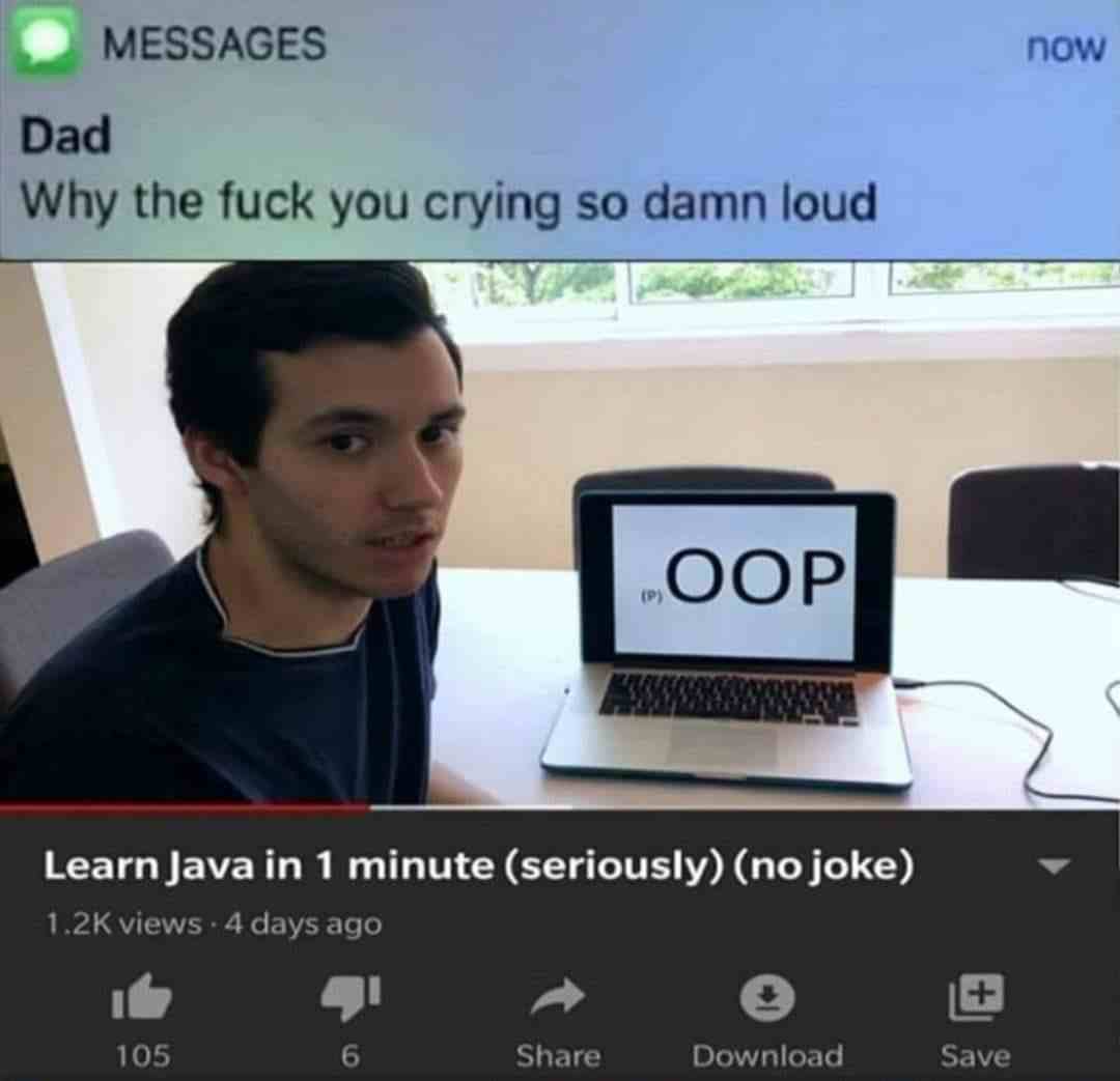 Learn Java in 1 minute