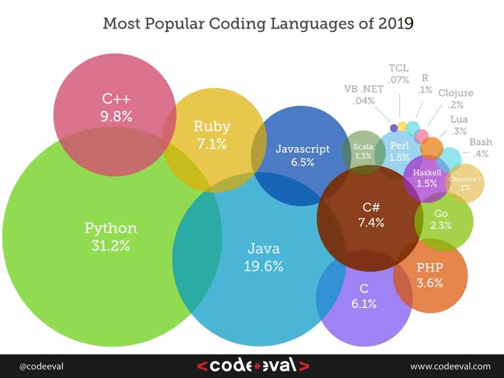 Most Popular Coding Languages of 2019