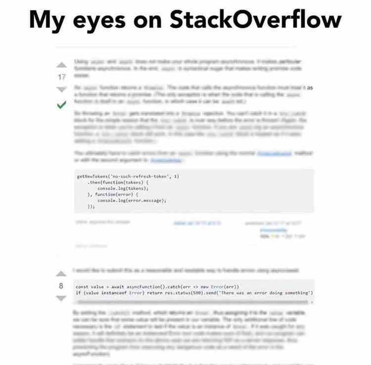 My eyes on StackOverflow