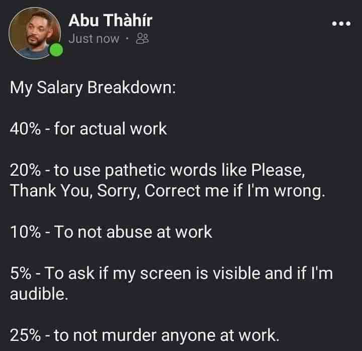 My salary Breakdown