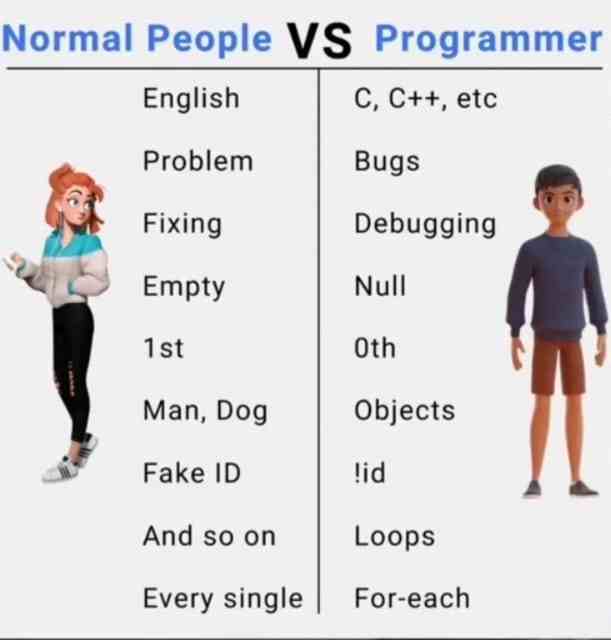 Normal People VS Programmer