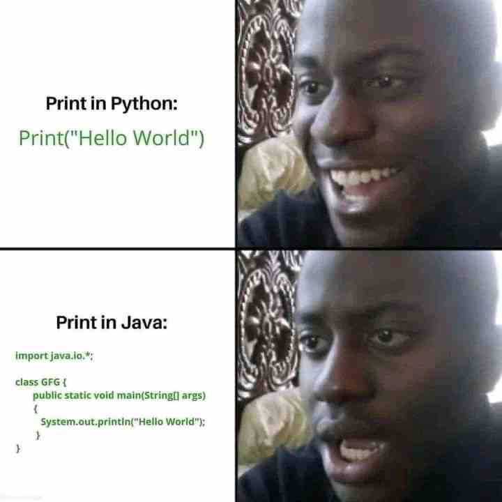 Print in Python & Print in Java