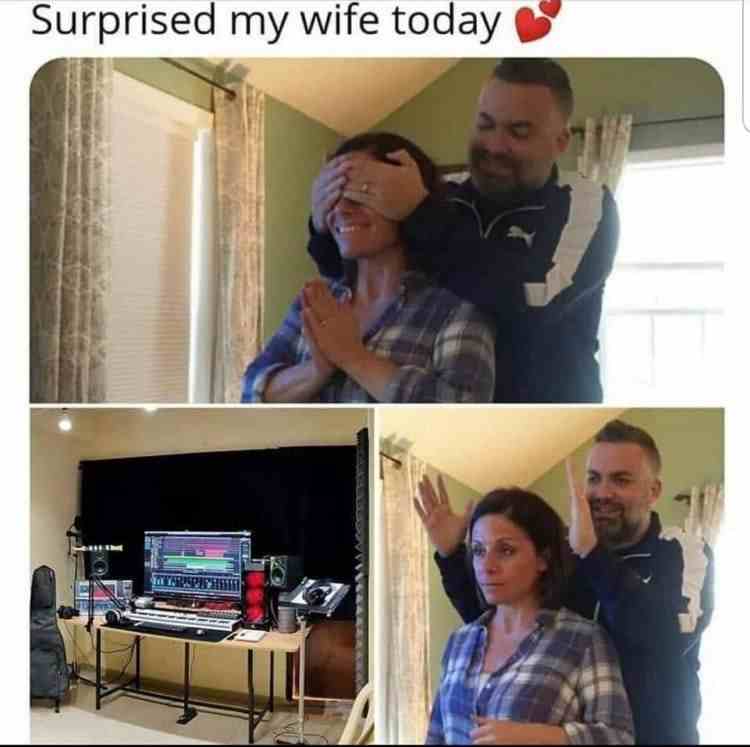 Programmer surprised her wife today