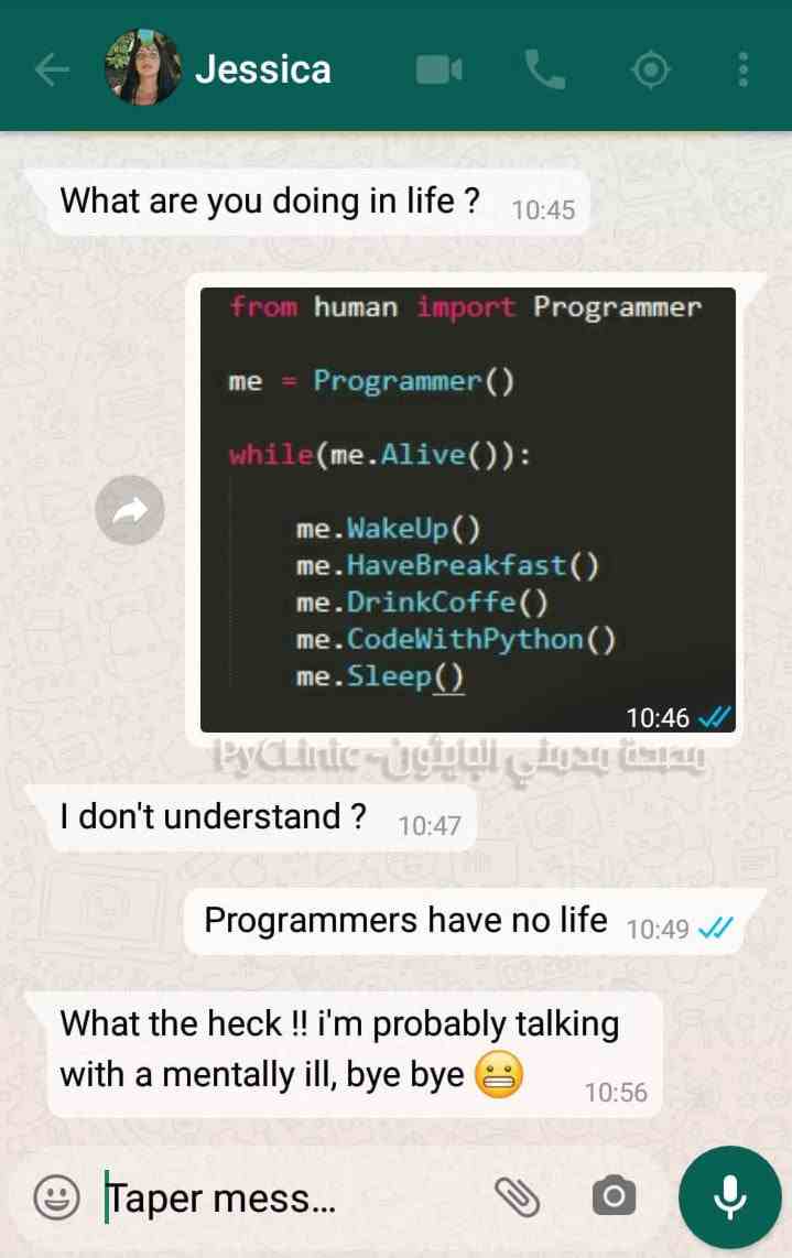 Programmers have No chance to get a girlfriend 
