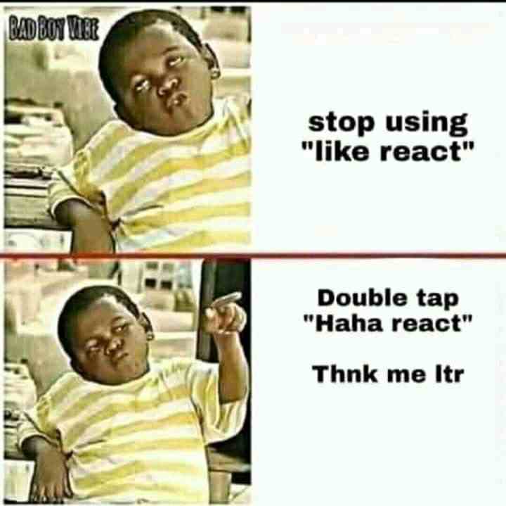 Stop using like react
