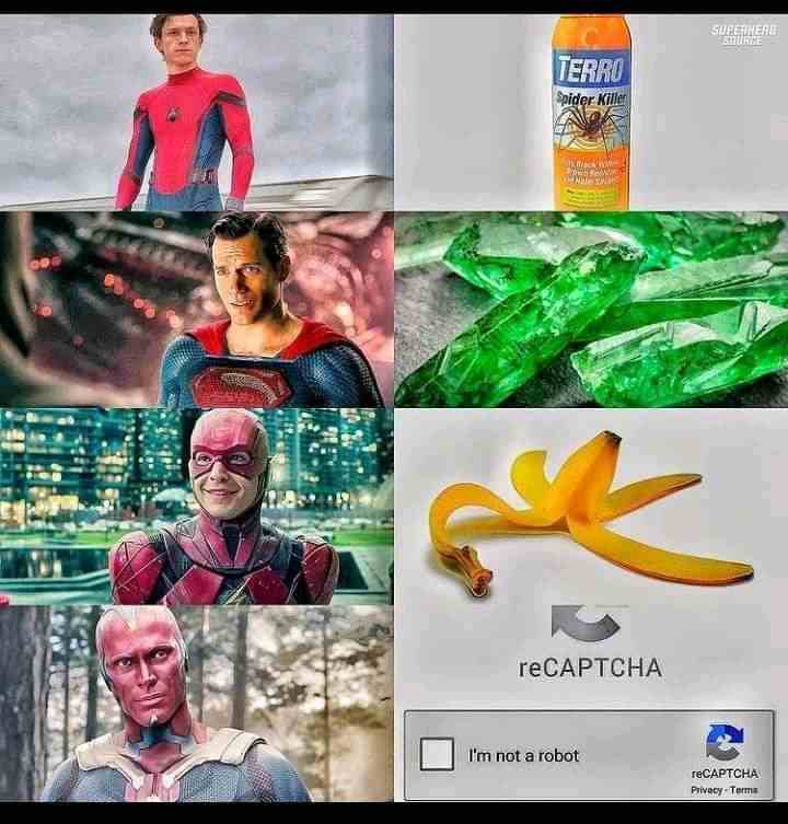 super heros Captcha of the year