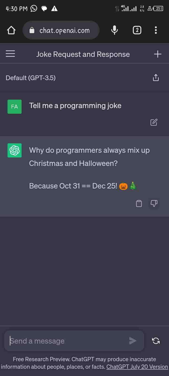 Tell me a Programming Joke