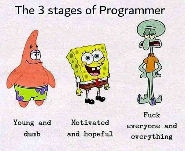 The 3 stages of programmer