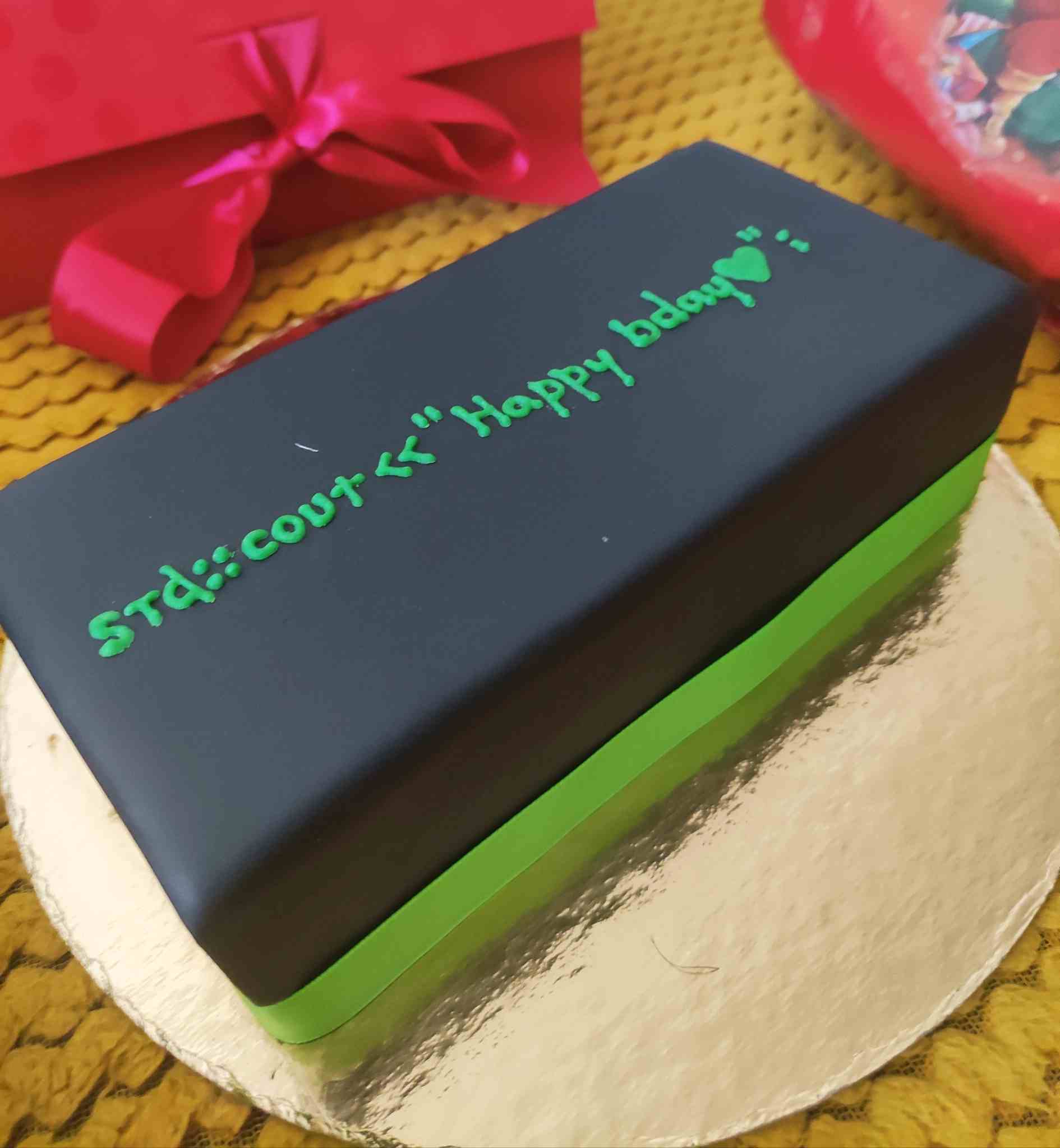 The C++ cake I've given to my boyfriend for birthday