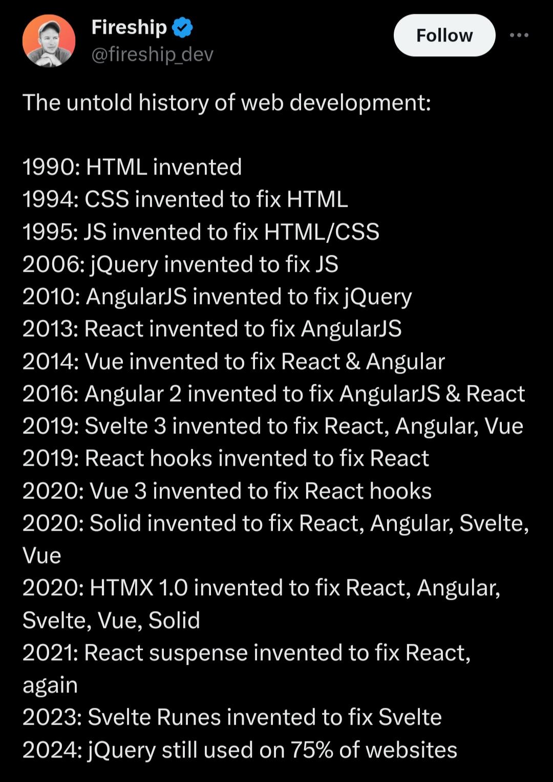 The urtold history of web development