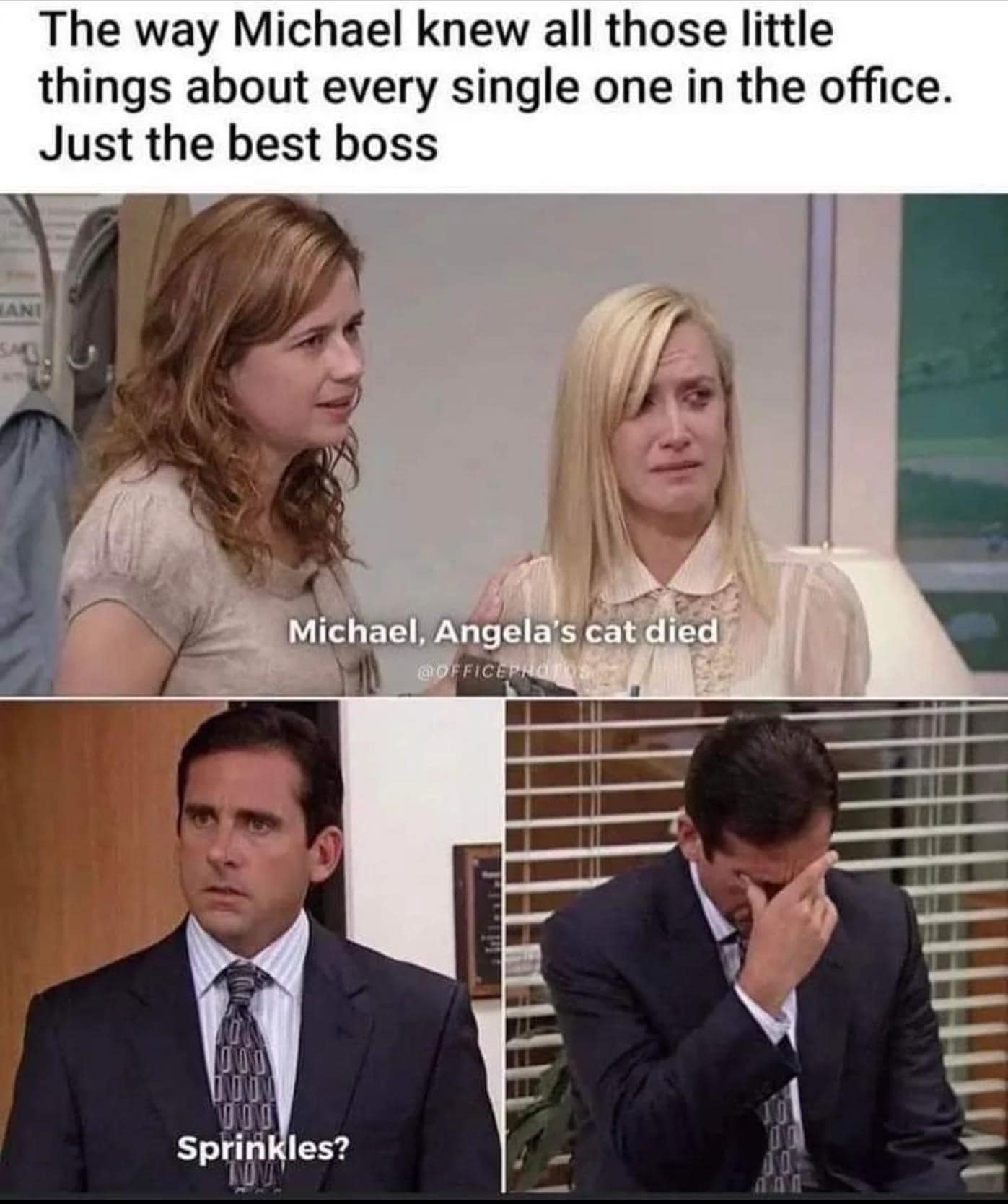 The way michael knew all those little things about every single one in the office 