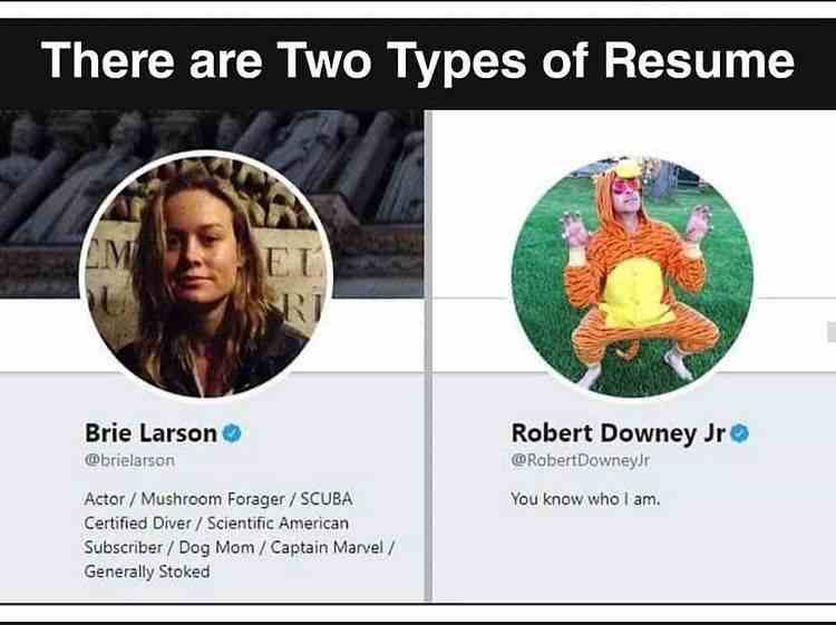 There are two types of Resume